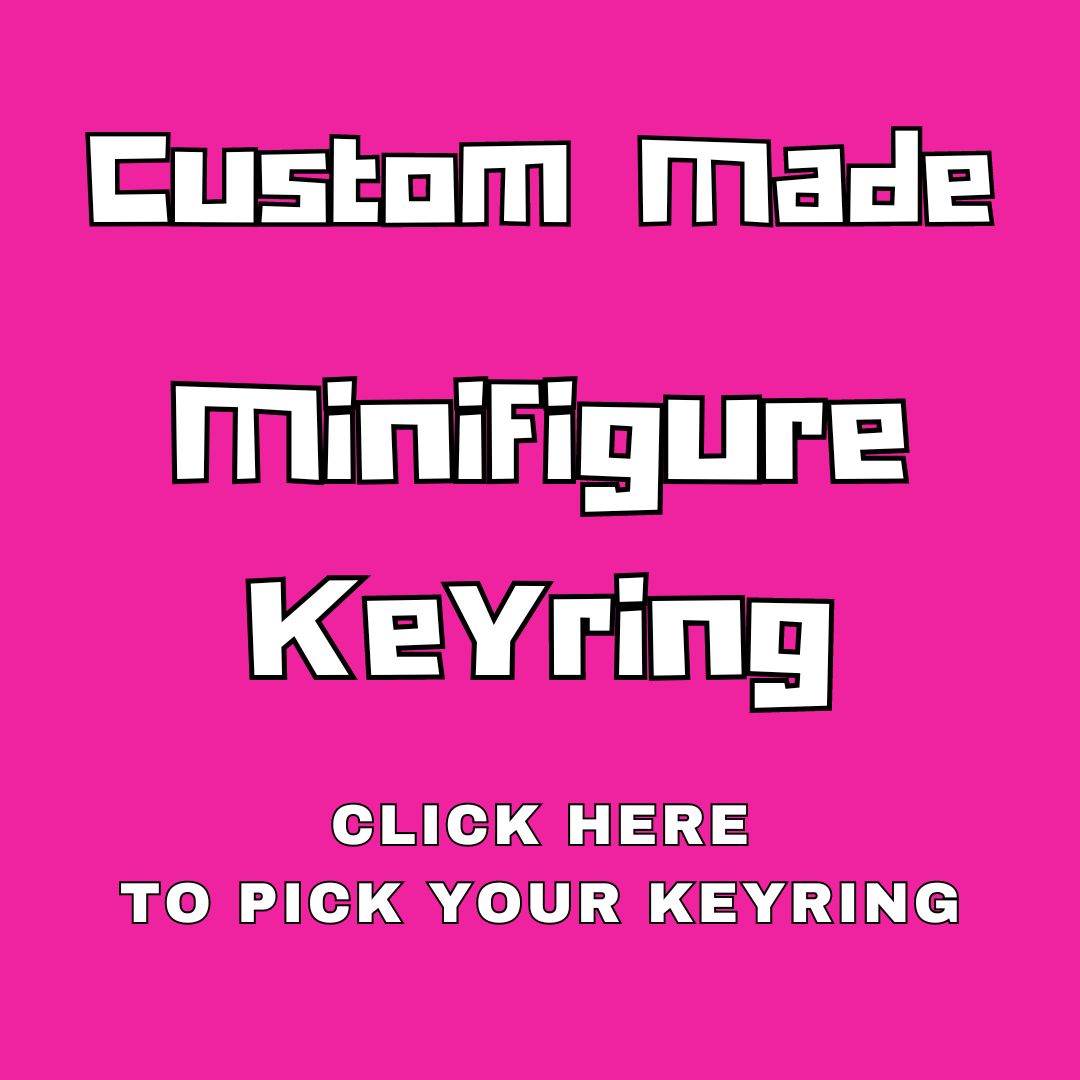 A Custom Made Minifigure Keyring. Select Your Keyring from the Dropdown