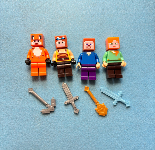 Mining craft people minifigures