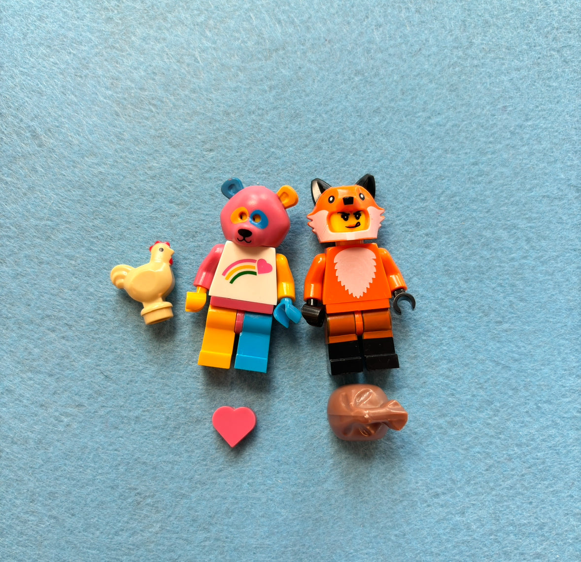Bear and cute Fox Minifigures